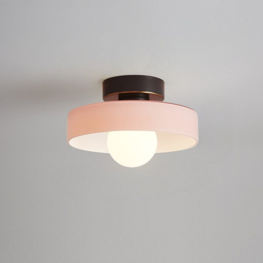 Contemporary minimalist lighting mounted on a sleek white ceiling