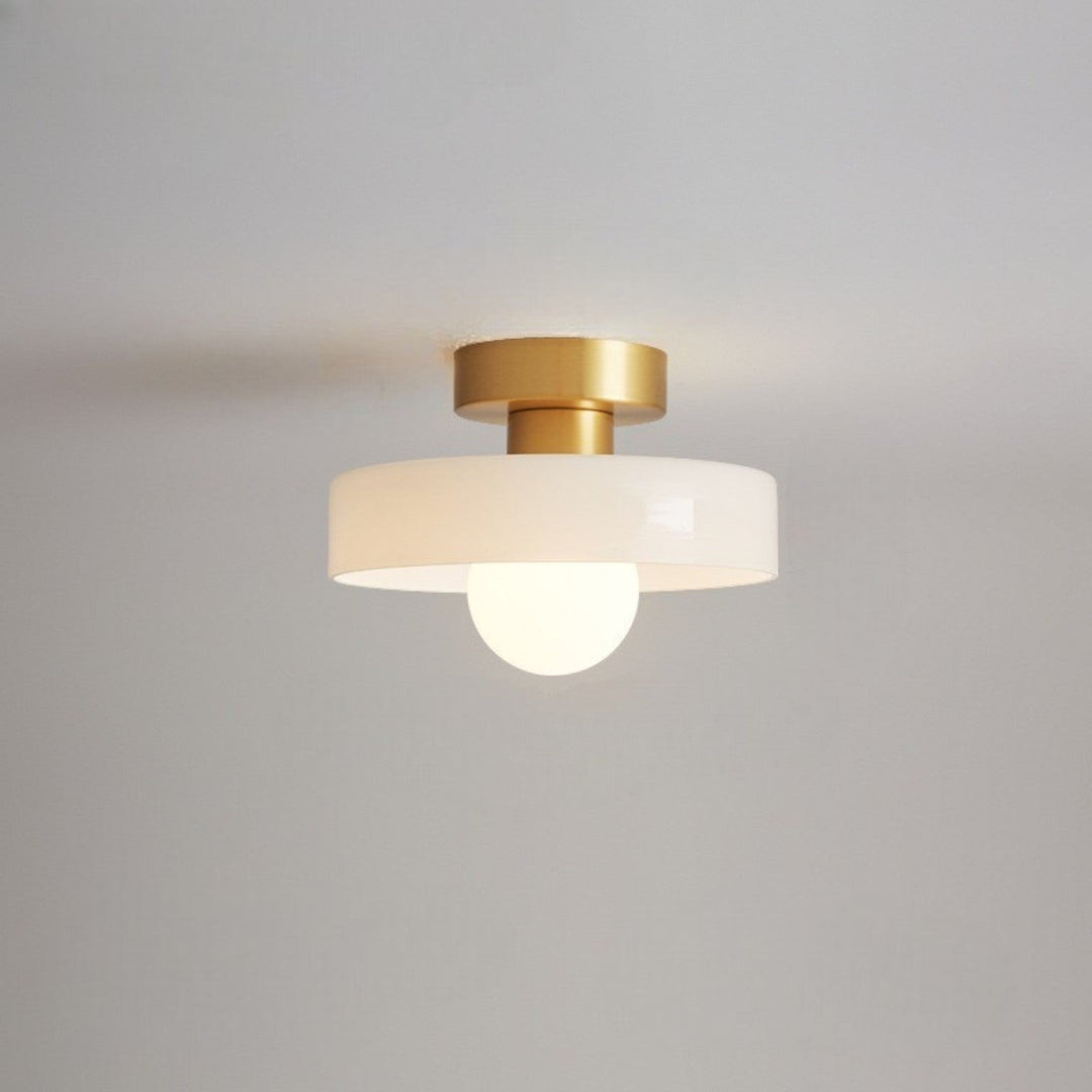 Modern home decor ceiling lamp casting a soft ambient glow downward