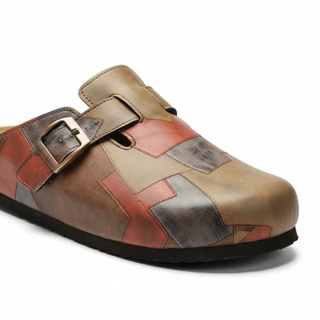 Back view showing heel height and supportive sole of women's comfort shoes