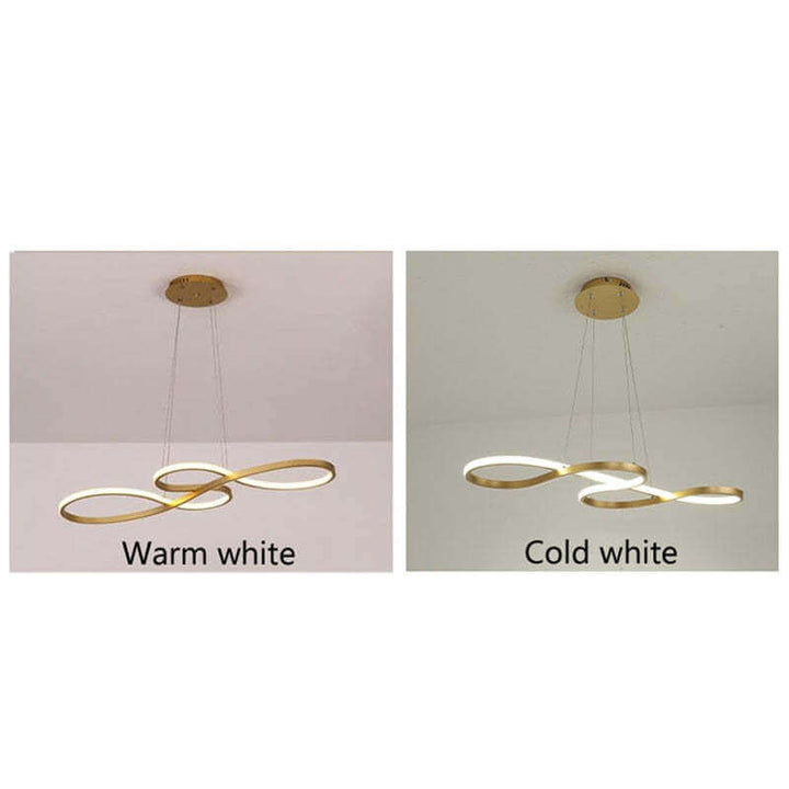 Sleek metallic finish on the modern architectural pendant lamp