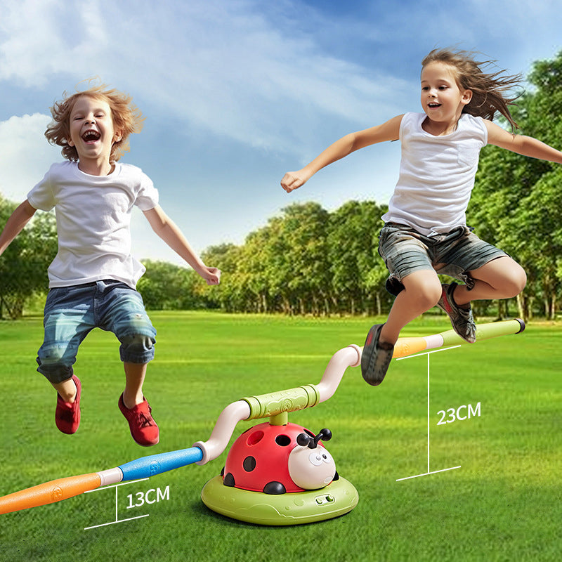Kids 3-in-1 active play set featuring ring toss and jump rope for indoor and outdoor games