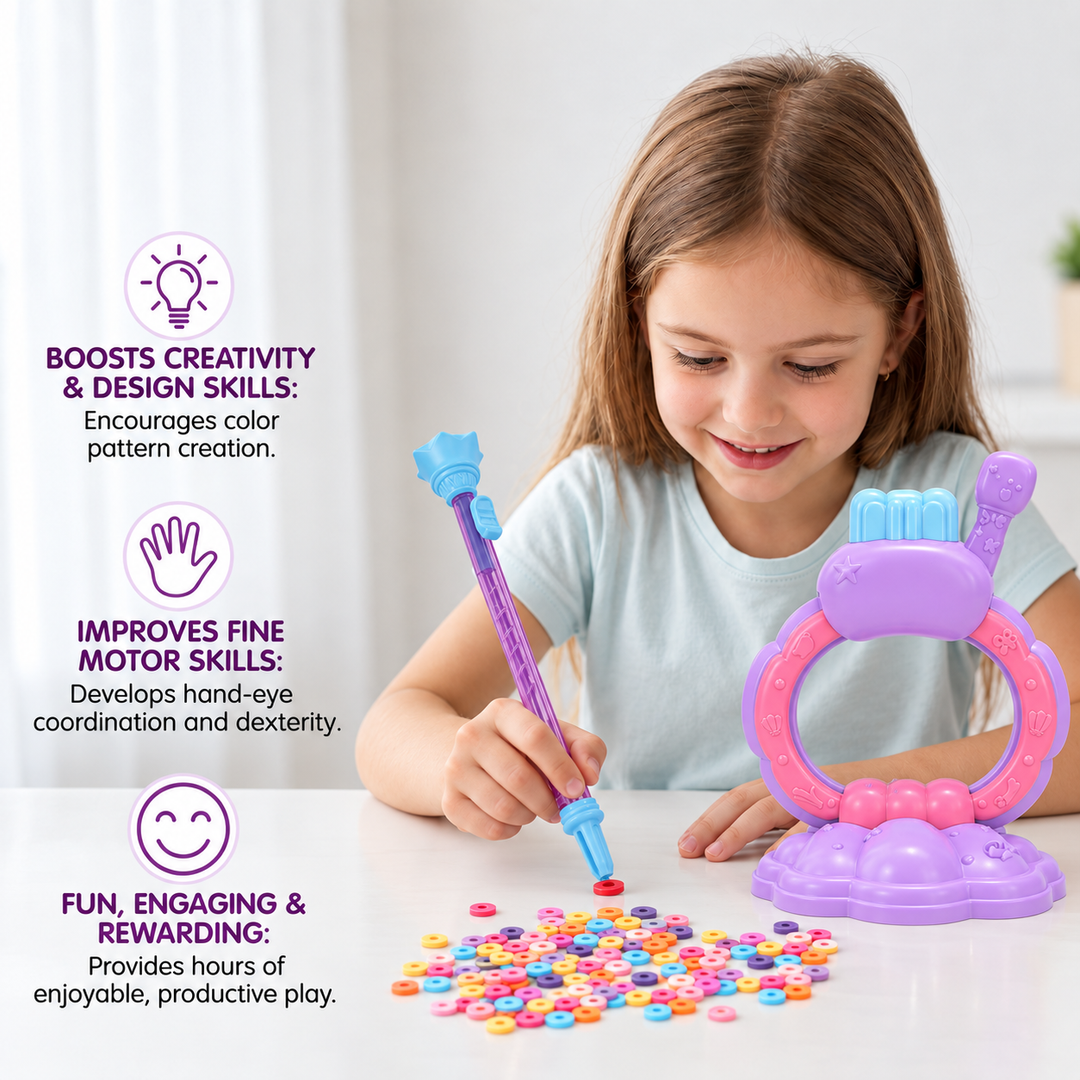 Creative friendship bracelet maker craft station toy for kids and girls gifts