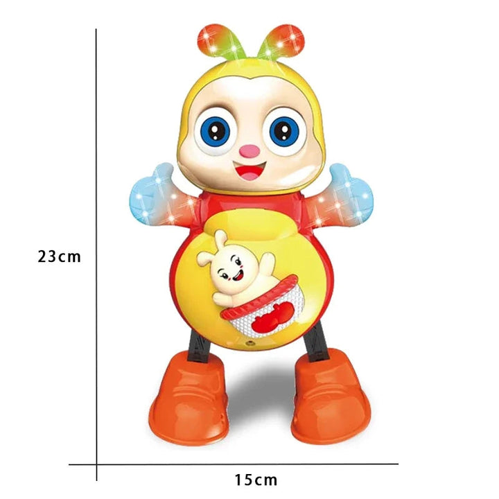 Brightly lit educational robot toy engaging kids in playtime fun