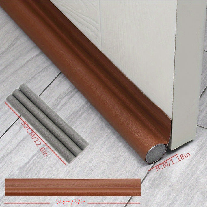 Trim to size feature of door bottom seal for custom home insulation
