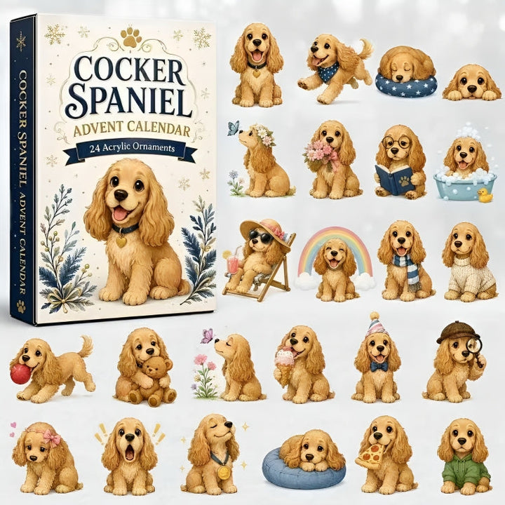Assorted dog lover gift toy figurines arranged for desk decoration