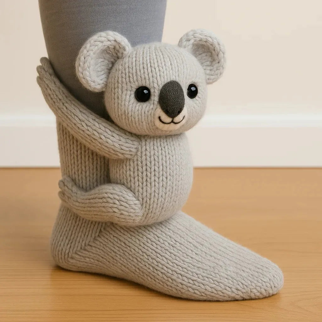 Unique 3D animal socks designed to keep feet warm during cold winter days