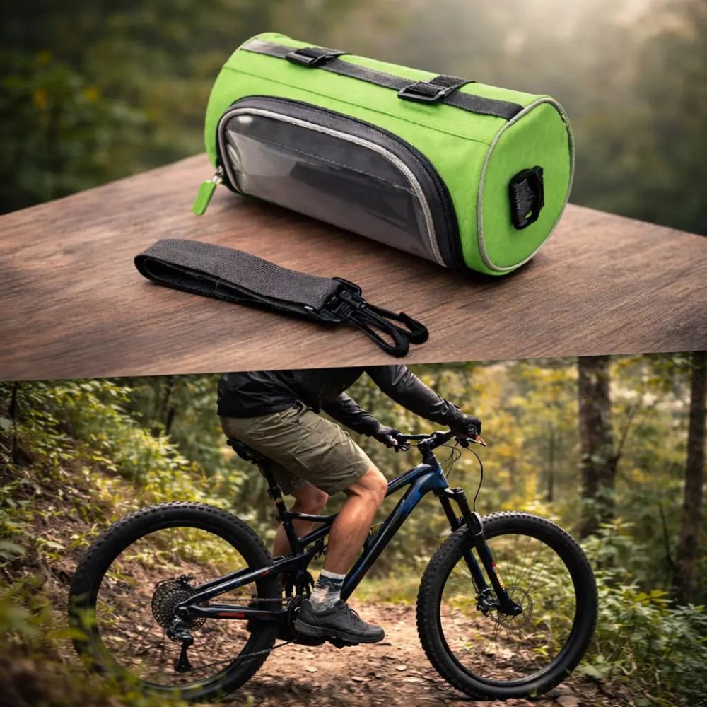 Rear straps and mounting system of the bicycle storage handlebar bag