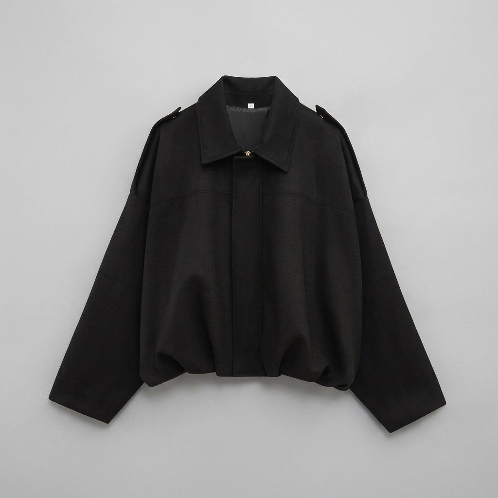Folded display of stylish womens casual zip up jacket
