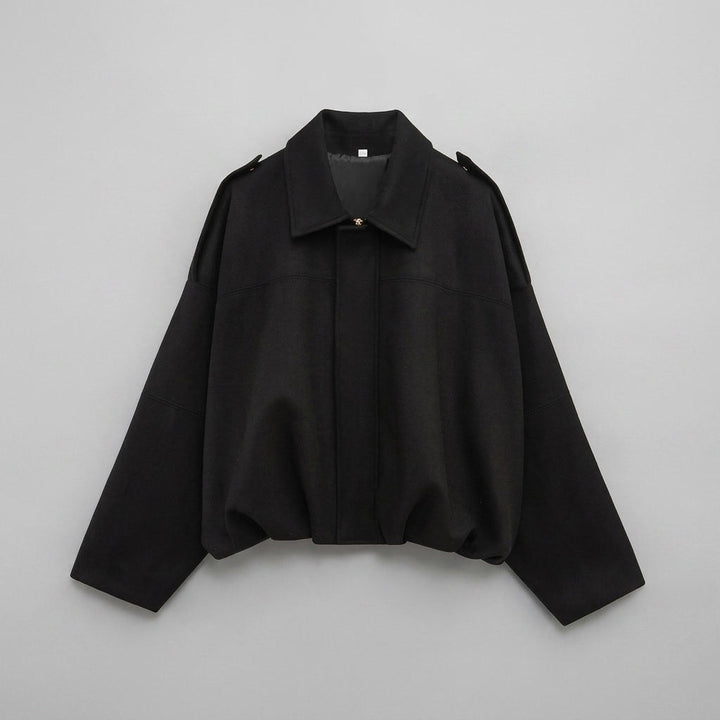 Folded display of stylish womens casual zip up jacket