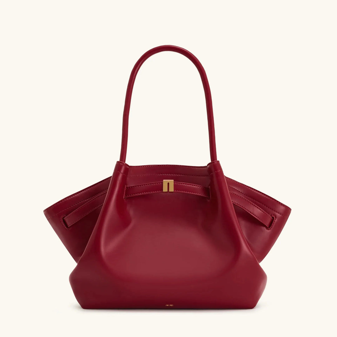 Chic elegant handbag highlighting premium material texture and finish