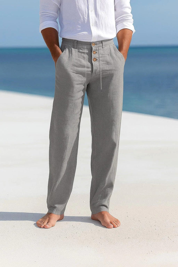 Mens breathable summer trousers in relaxed fit for casual wear