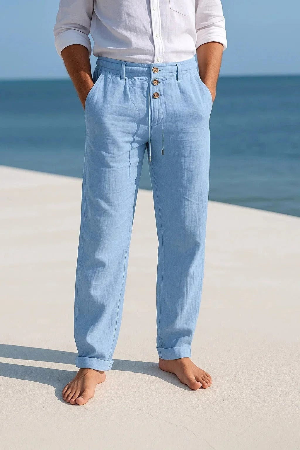 Stylish mens summer pants with a comfortable relaxed fit design