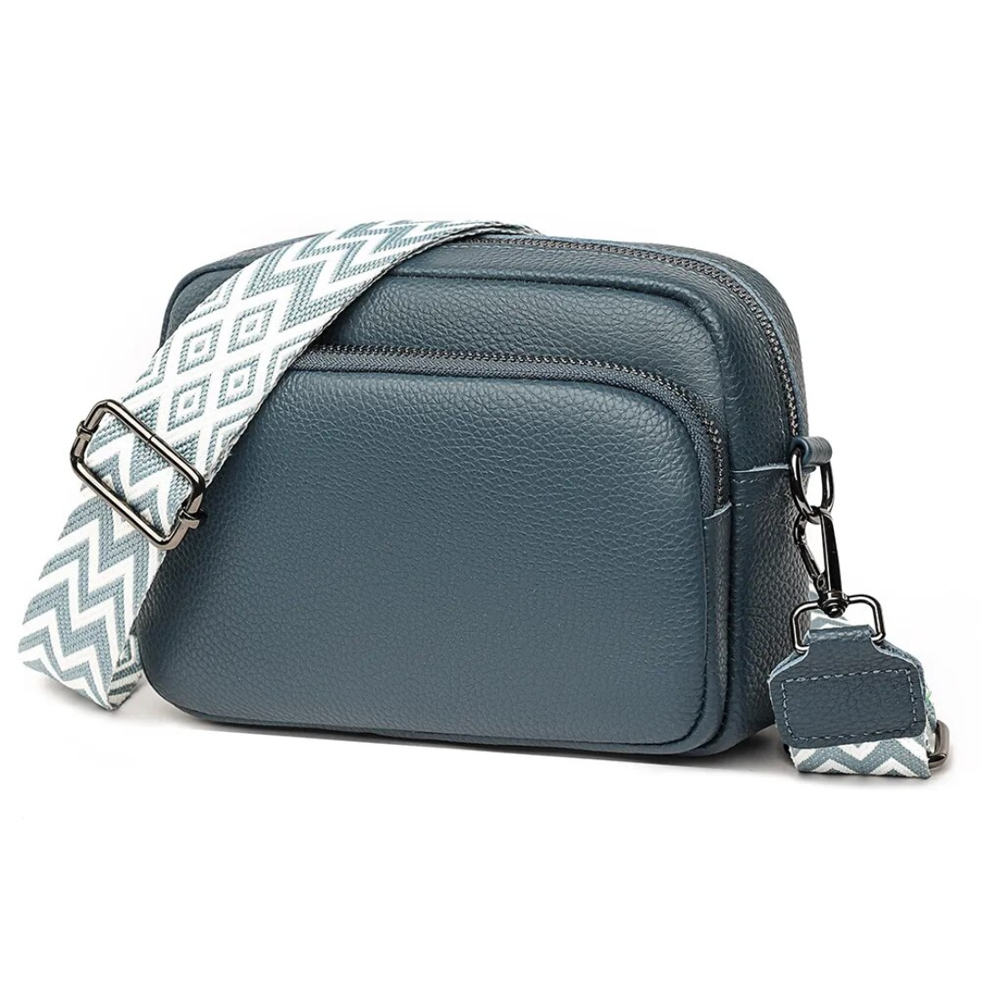 Elegant dark brown stylish purse with subtle logo embossing