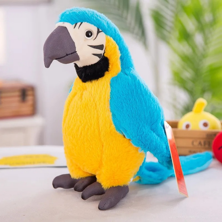 Plush talking parrot interactive plush toy, perfect gift for children