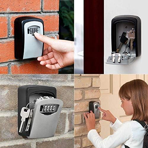 Protective weather cover closed over the combination lock dials