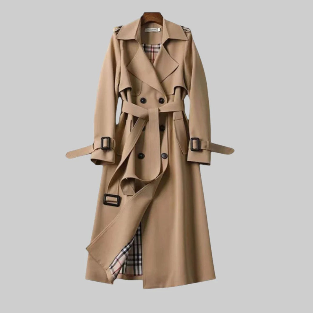 Genevieve | Women’s Double Breasted Belted Trench Coat