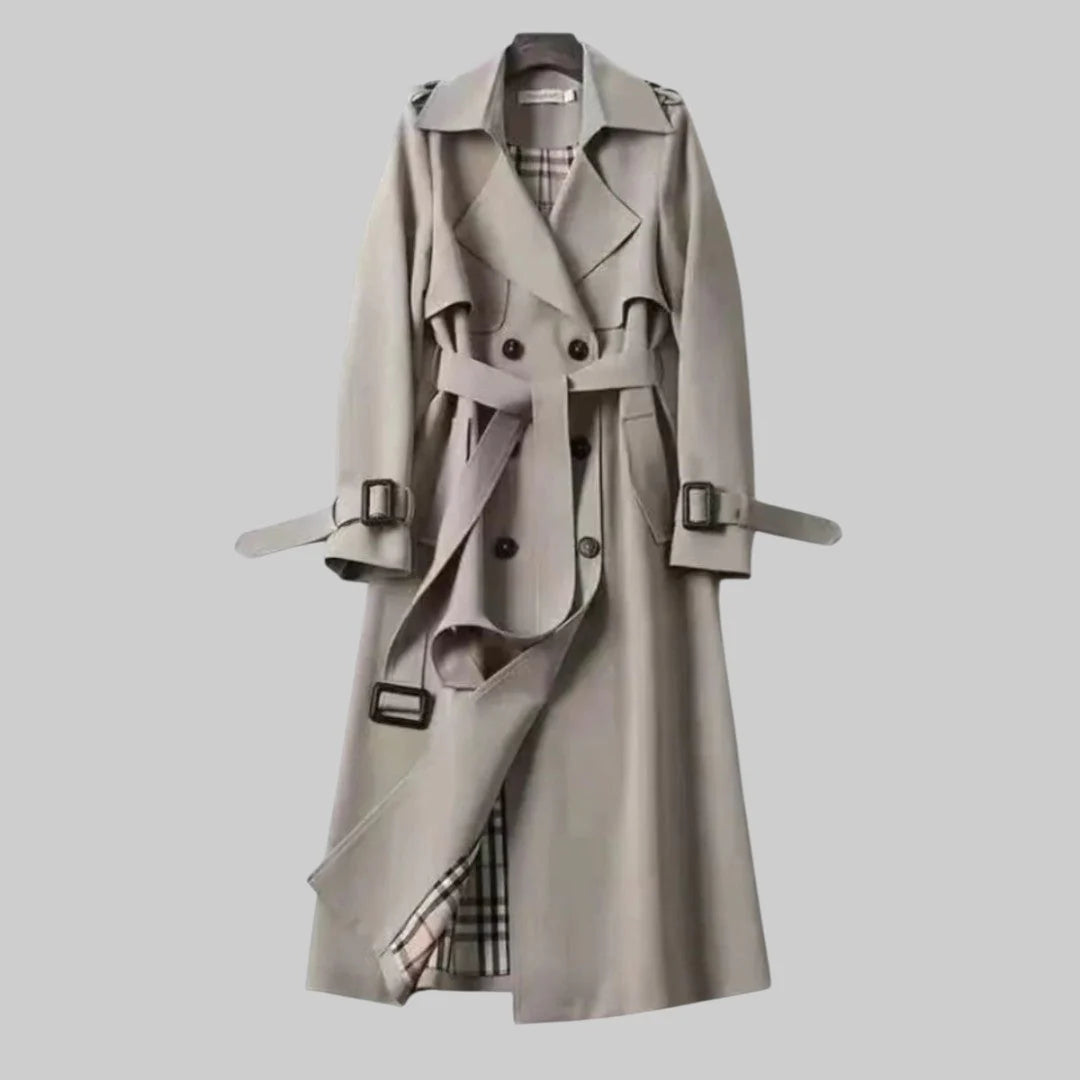 Genevieve | Women’s Double Breasted Belted Trench Coat