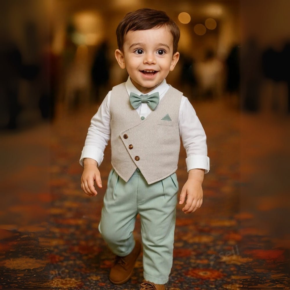 Boys formal wear jacket interior lining and quality stitching