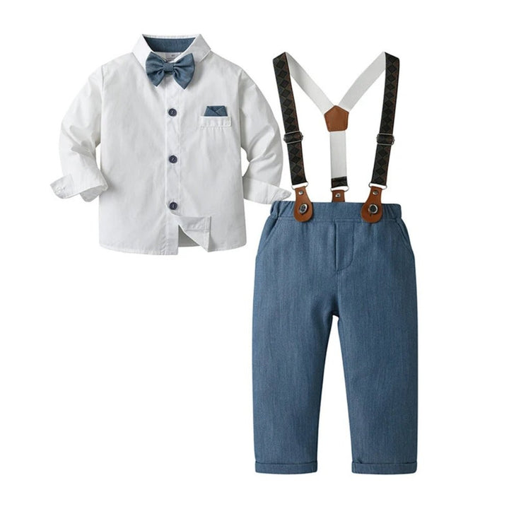 Toddler suit special occasion outfit with satin bow tie included