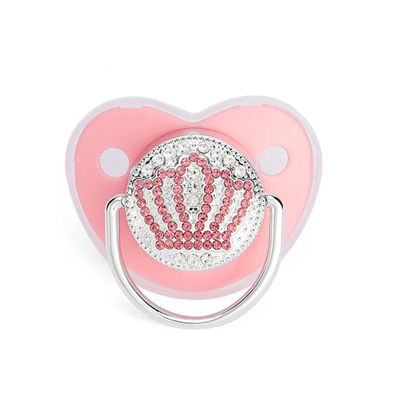 Teething relief baby accessory with soft silicone nipple and crown guard