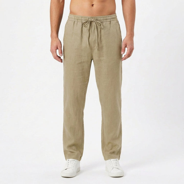 Lightweight mens straight leg casual pants suitable for beach wear and warm weather