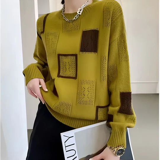 Gella | Women’s Patchwork Knit Sweater