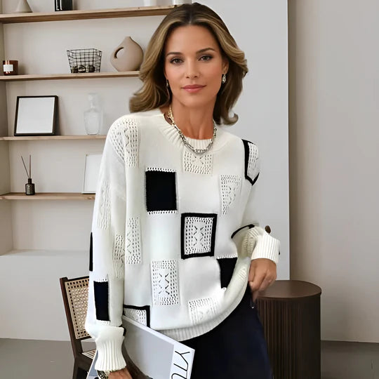 Gella | Women’s Patchwork Knit Sweater
