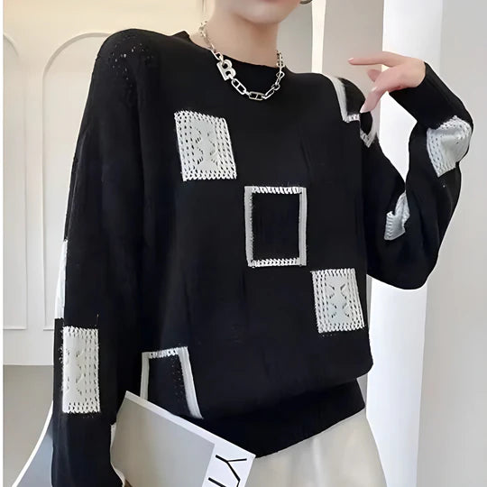 Gella | Women’s Patchwork Knit Sweater