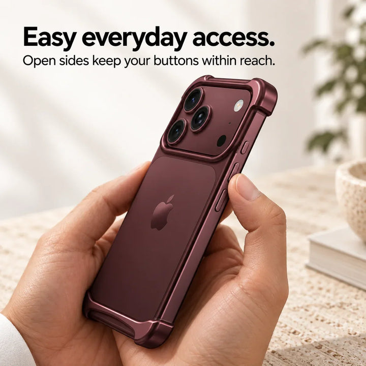Shockproof aluminum phone case for iPhone with corner drop protection