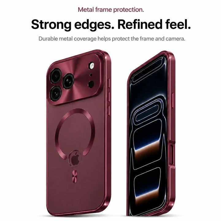 Anti-spy magnetic iPhone case supporting wireless charging