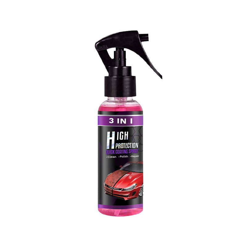 Back label of car coating spray detailing auto care instructions and usage
