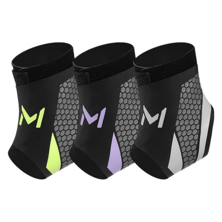 Unisex athletic compression ankle sleeve worn for sports and fitness training