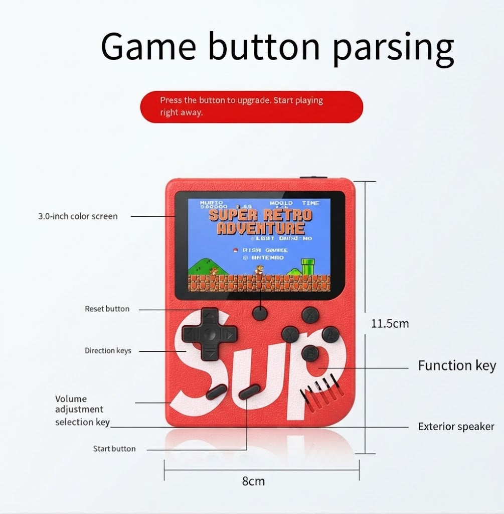 Portable gaming system featuring ergonomic design and durable plastic body