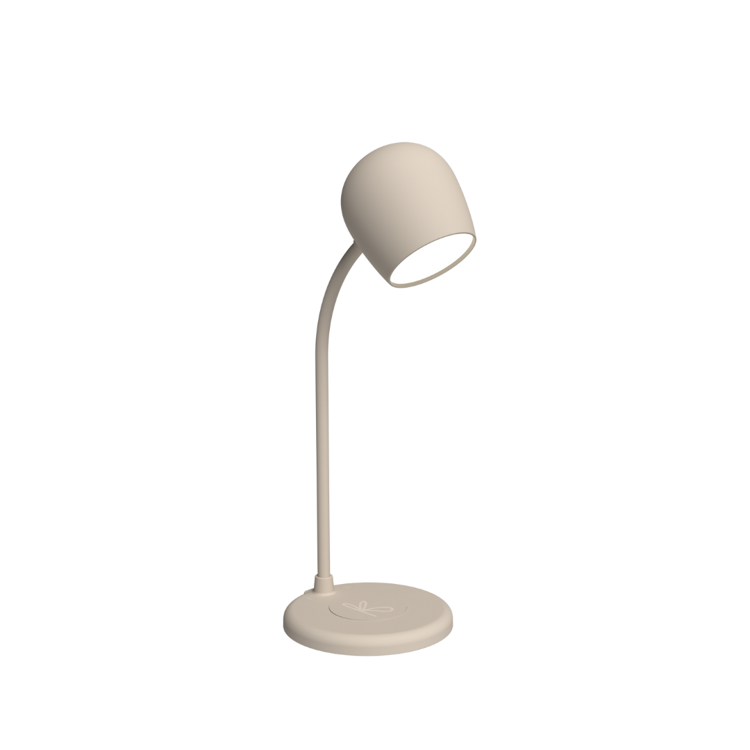 Atmospheric ambient lighting glow from the modern multi-function table lamp