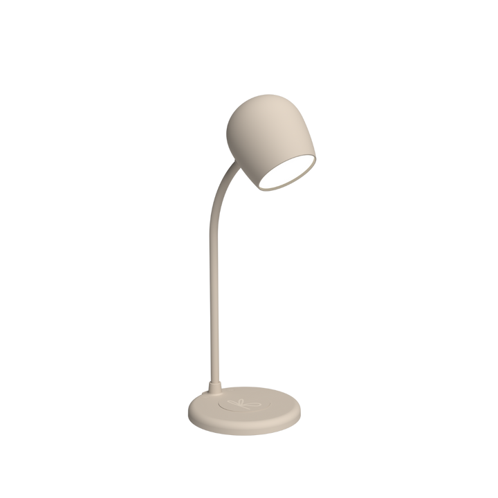 Atmospheric ambient lighting glow from the modern multi-function table lamp