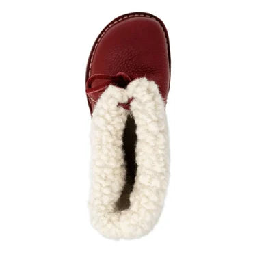 Flat lay of warm footwear showcasing premium stitching and materials