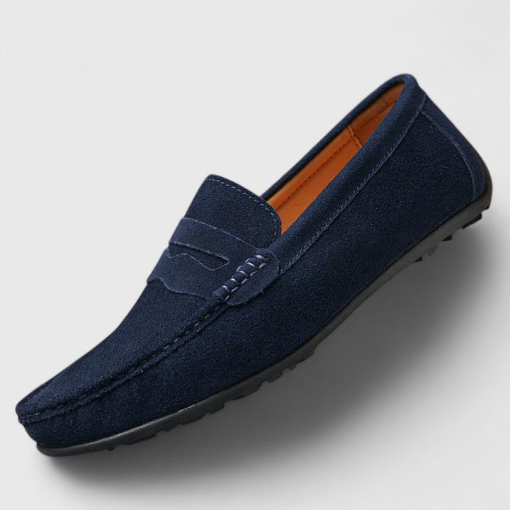 Men's everyday comfort loafers paired with casual trousers for styling