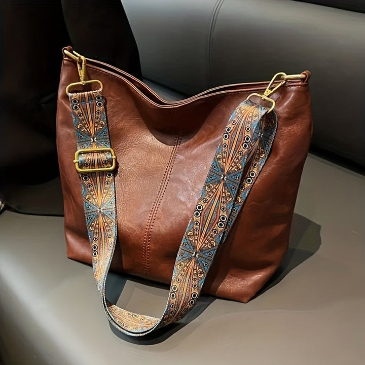 Interior view of the large capacity everyday bag showing spacious lining