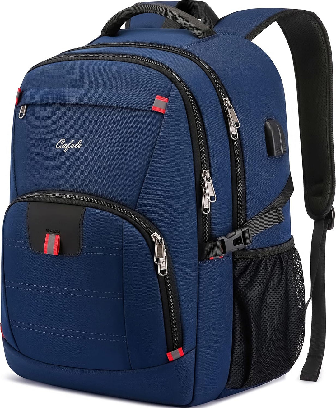 Business laptop backpack showing spacious main compartment and organizers