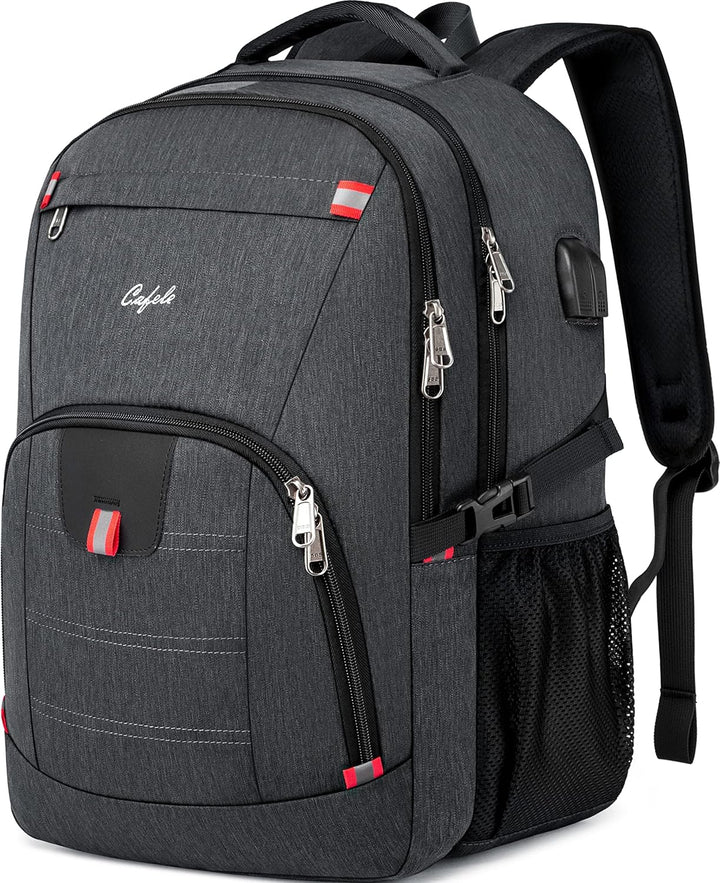 Travel daypack compressed profile showing slim profile design