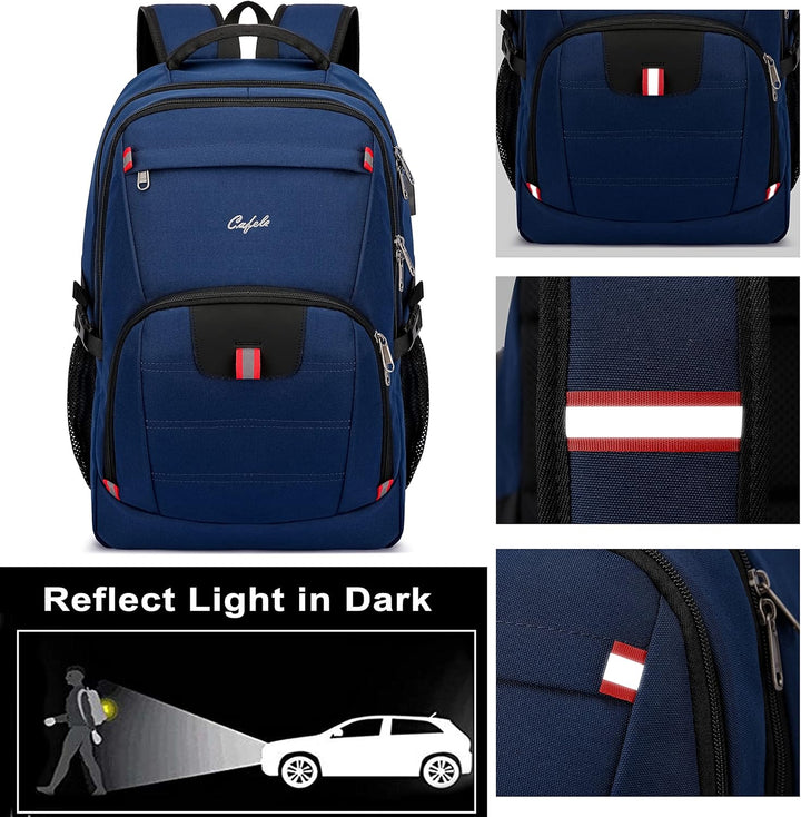 Laptop backpack back panel with breathable mesh and luggage strap