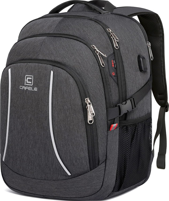 School backpack front pocket detail showcasing quick-access storage