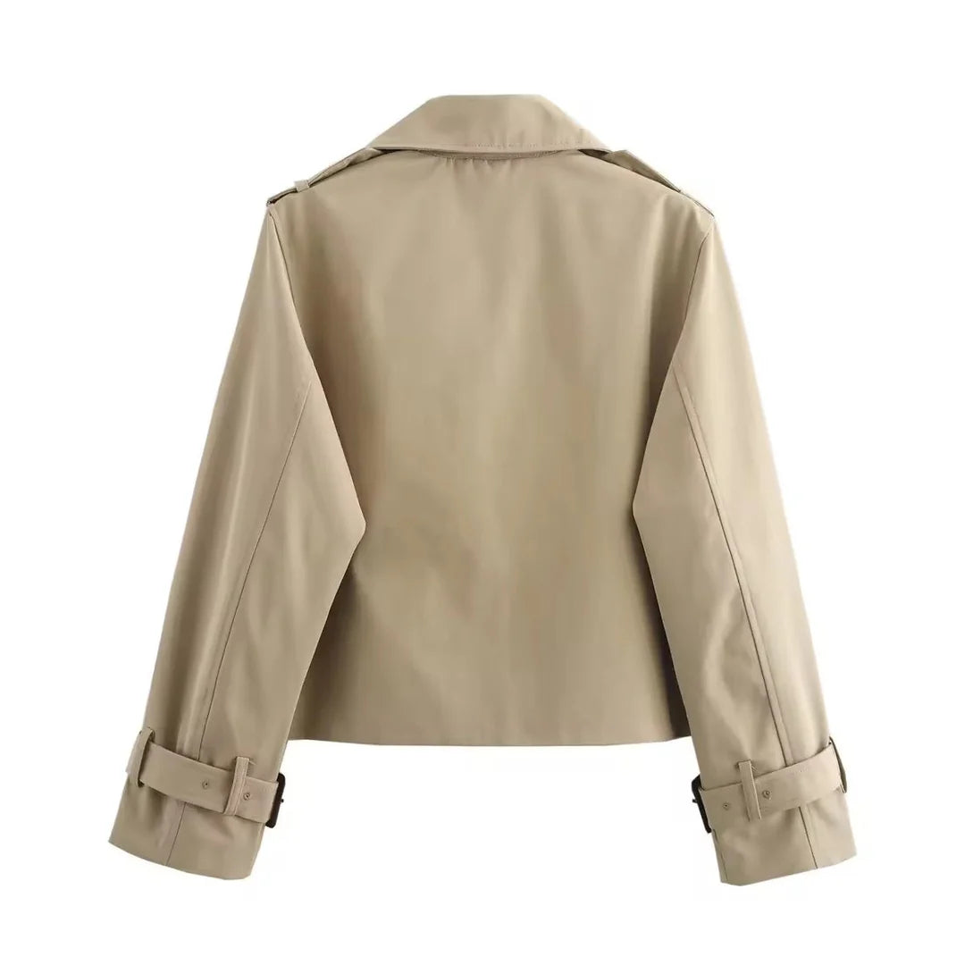 Vera | Women’s Double Breasted Cropped Trench Coat