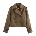Vera | Women’s Double Breasted Cropped Trench Coat