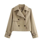Vera | Women’s Double Breasted Cropped Trench Coat