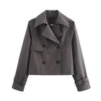 Vera | Women’s Double Breasted Cropped Trench Coat