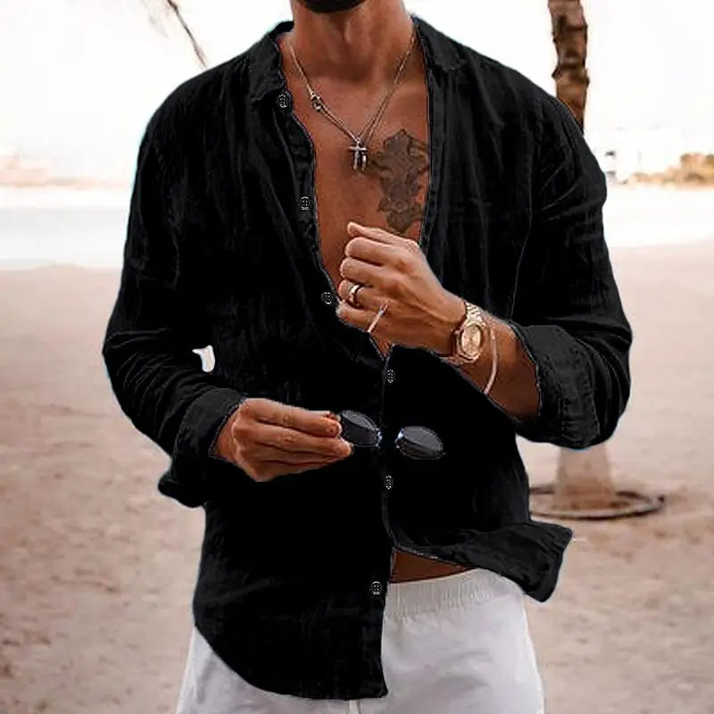 Stylish collared shirt for men suitable for beach wear and casual outings