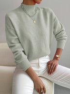 Vionna | Women’s Mock Neck Long Sleeve Sweater
