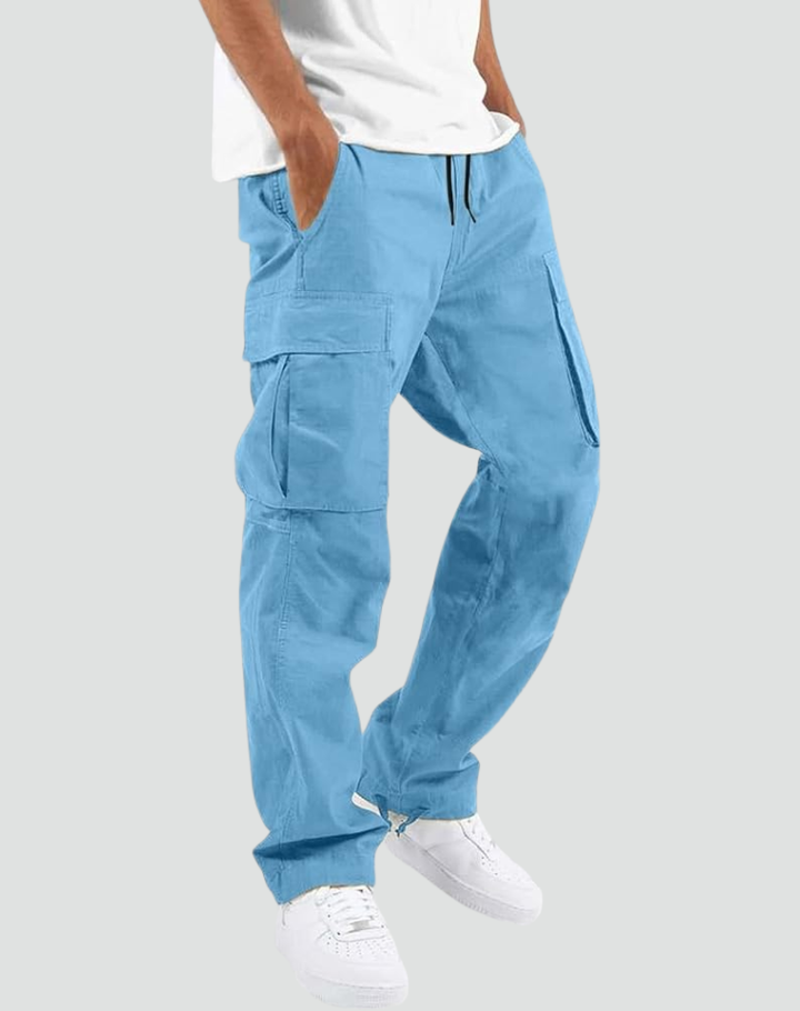 Versatile mens cargo pants paired for a modern streetwear look