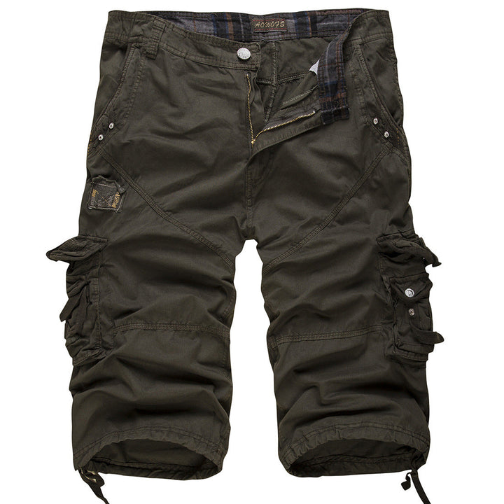 Back view of casual mens outdoor clothing shorts with pocket details